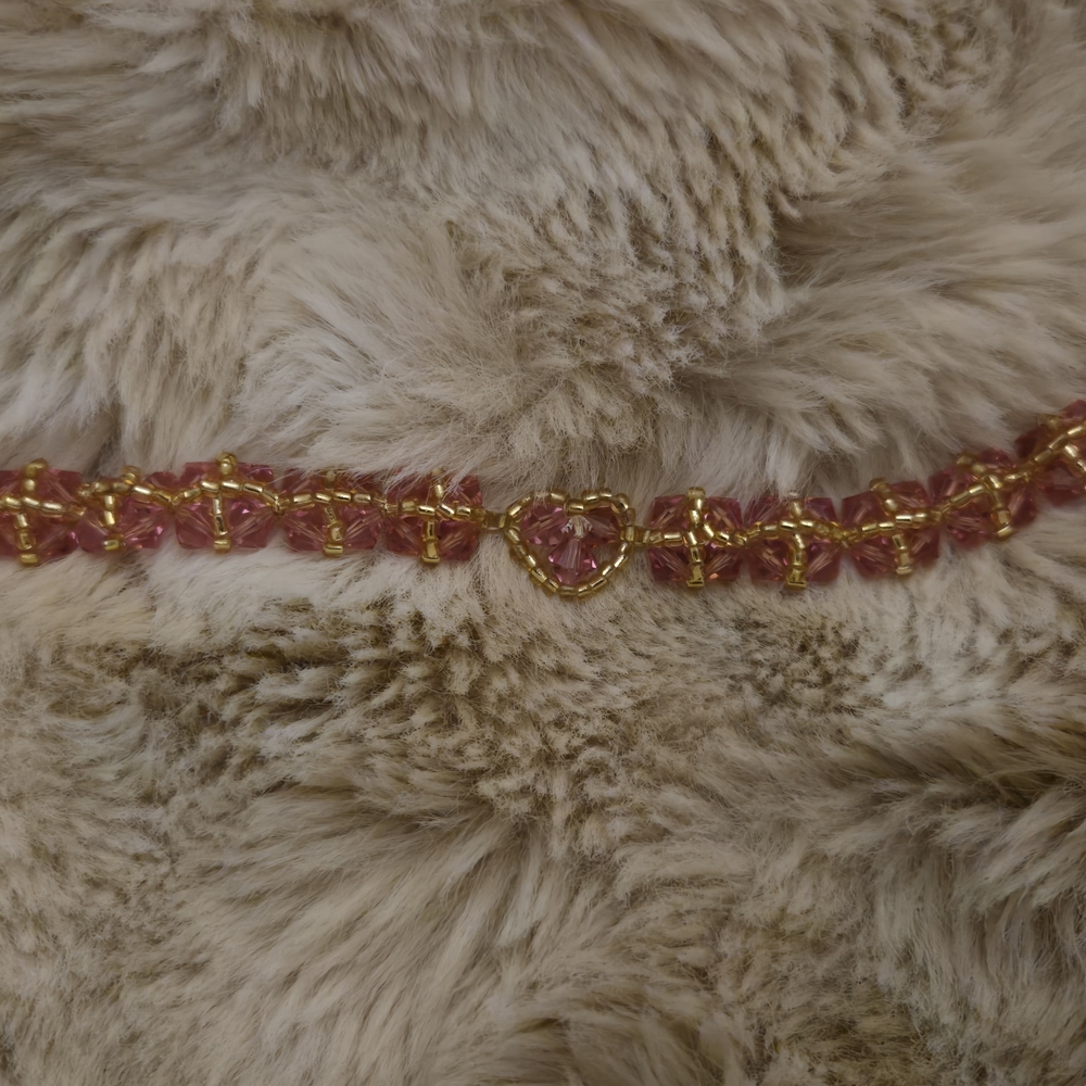 Elegant Pink and Gold Bracelet